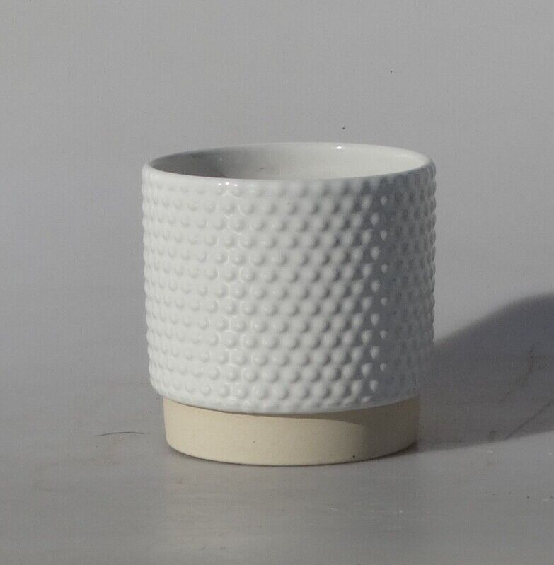 Keramický květináč bílý 8x8 cm