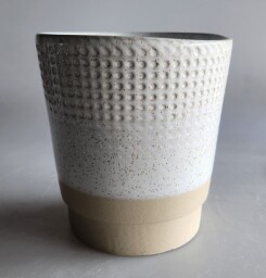 Keramický květináč bílý 15x13 cm