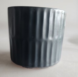 Keramický květináč černý 12,5X11 cm