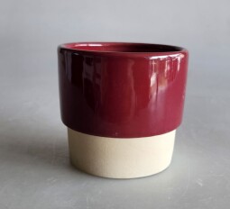 Keramický květináč vínový 7,5x8 cm