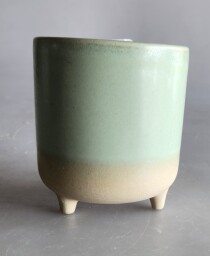 Keramický květináč zelený 8x7,5 cm