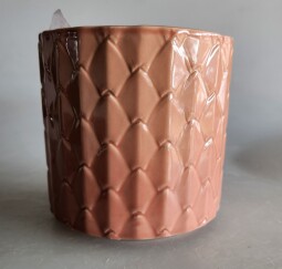 Keramický květináč růžový 13x13 cm